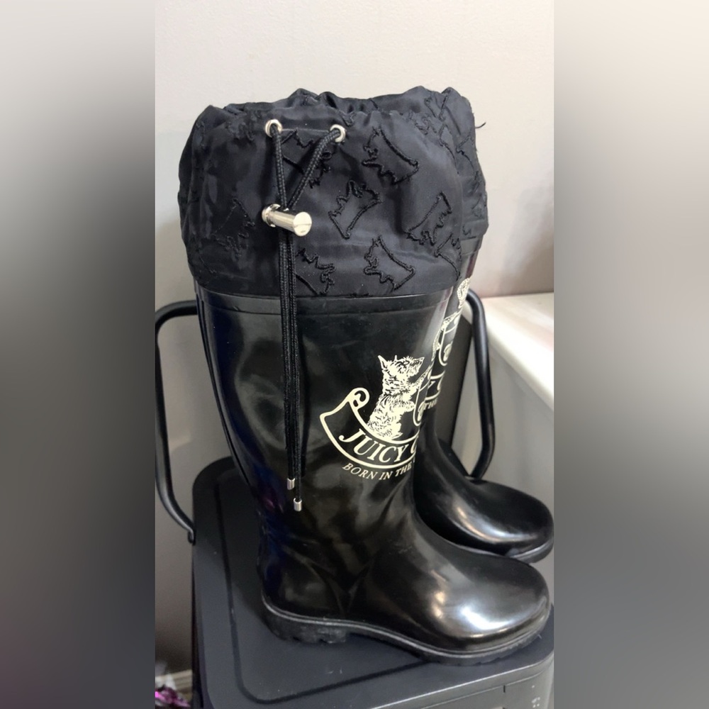 Vintage Black Juicy Couture Rain Boots